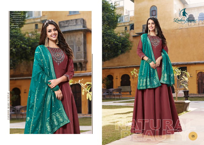 Ladies Flavour Rangrez Wholesale Readymade Gown Catalog